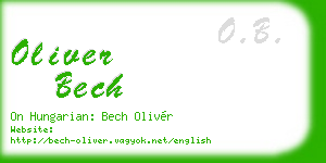 oliver bech business card